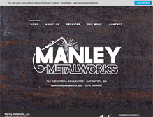 Tablet Screenshot of manleymetalworks.com